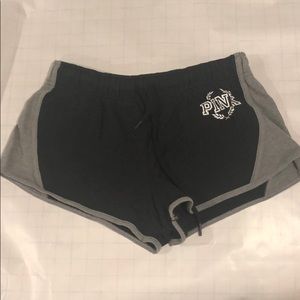 Pink black short shorts